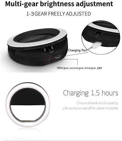 Ekdant Selfie Enhancing Rechargeable Ring Light with 3 Level of Brightness for Photography Video Calling (Smart Phones Laptop Tablet) 36 LED