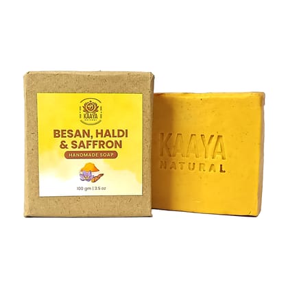 Kaaya Natural Basen, Haldi, & Saffron Handmade Soap