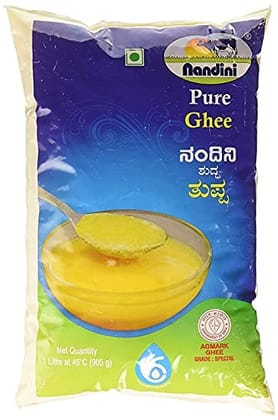 Nandini Pure Cow Ghee, 1L (Pouch)