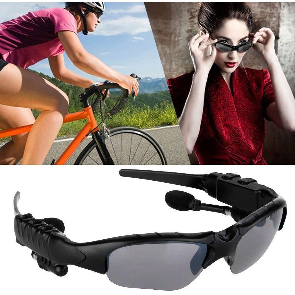 Ekdant Portable Wireless Bluetooth Sunglasses For Men Headphones With Polarized Lenes & Stereo Sound Feature (Black)