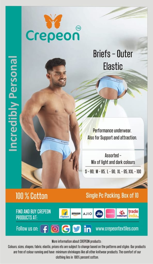 Crepeon Mens Brief OE - Outer Elastic