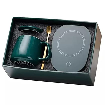 Viva Ceramic Coffee Mug, Electric Coffee Warmer for Desk with Auto Shut Off, Smart Cup Warmer for Warming & Heating Coffee, Beverage, Milk, Tea and Hot Chocolate