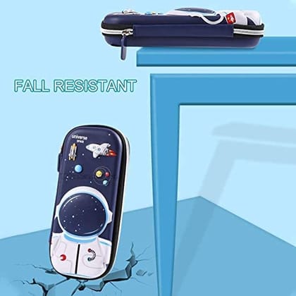 viva smart Astronaut 3D Pencil Case with Compartments, Pencil Pouch for Kids, Pencil Box for Kids, School Supply Organizer for Students, Stationery Box Pouch