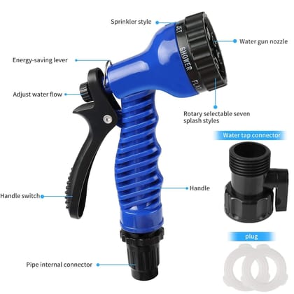 viva smart 15mt/50ft Expandable Garden Hose & Spray Nozzle Combo, Garden Pipe, Magic Hose