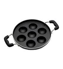 viva smart's smart lotus Non-Stick 7 Cavity Appam Patra with and steel lid(shape of handle may be vary) - Cookware | Buy online on ZillyBuy
