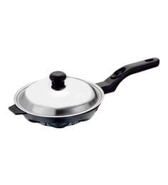 viva smart's smart lotus Non-Stick 7 Cavity Appam Patra with and steel lid(shape of handle may be vary)