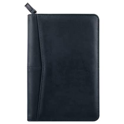 Smart Zipper Portfolio with Gusseted Document Pocket, Writing pad Size A5