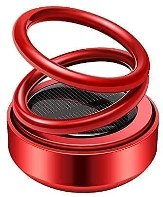 Viva Smart Trending Solar Powered Rotating Car Air Freshener Aromatherapy Aromacure Furnishing Car Interior Decoration Accessories Fresh Aroma Perfume Diffuser Fragrance (Solar_Red) - Fresheners and Repellents | Buy online on ZillyBuy