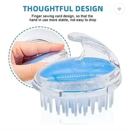 VIVA SMART Hair Scalp Massager Shampoo Brush Deep Hair Cleaning Exfoliating Massager Shampoo Brush Combo Soft Silicone Bristles Care and Remove Dandruff Growth Deep Cleaning Brush for Men Women