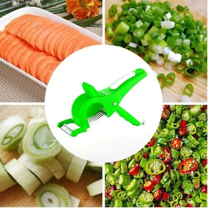 Darkpyro Plastic Vegetable and Fruit Cutter, Green