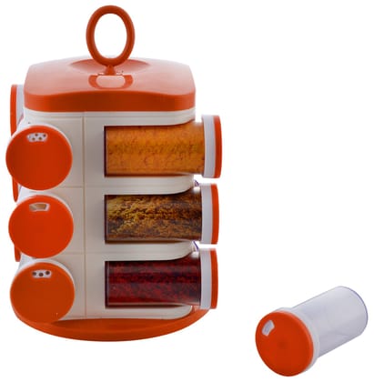 Plastic Spice Rack, 21 cm x 17.5 cm x 21 cm, 1-Piece, Orange