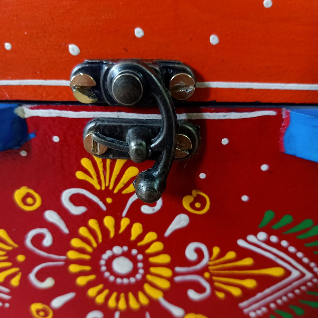 Wooden Antique Wooden Box | Trunk Storage Decor Box