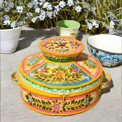 Handmade Painted Metal Storage Box Home Decors Art Handmade Painted Metal Storage Box Home Decors Art