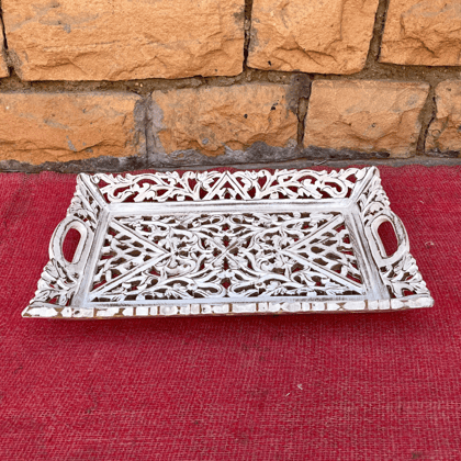 Solid Wood Serving Tray with Handles | Kitchen - Hospitality Tray Solid Wood Serving Tray with Handles | Kitchen - Hospitality Tray