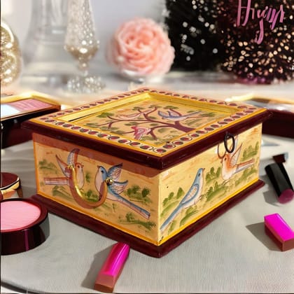 Indian Decorative Hand Painted Wooden Jewelry Box | Small Chest of Box Gifts Indian Decorative Hand Painted Wooden Jewelry Box | Small Chest of Box Gifts