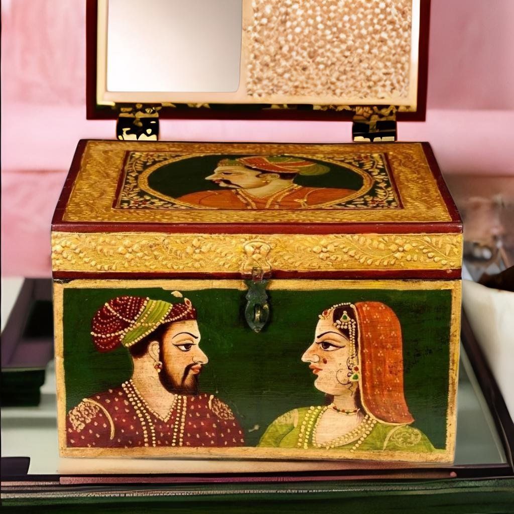 Wood Traditional Style Painting (Maharaja Painting ) Antique Jewellery Collection Box,Storage Box