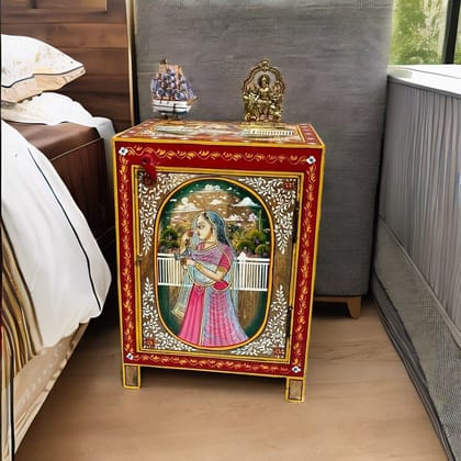 Wooden Painted Cabinet Antique Storage Bedroom Furniture Table