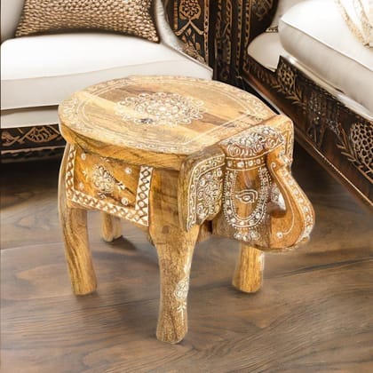Wooden Handmade Bedside Stool / Table Home Decor Showpiece