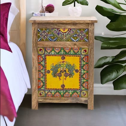 Wooden Side Painted Cabinet Drawer Desk Storage Bedside