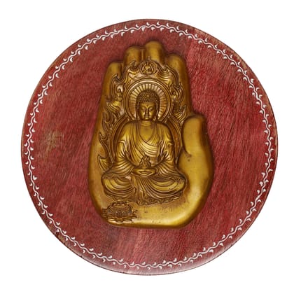 The Cocotier® Aesthetic Buddha Wall Plates: A Perfect Fusion of Wood and Polystone Craftsmanship | Wall plates decor hanging. (L:20X W:4 X H:20cm).