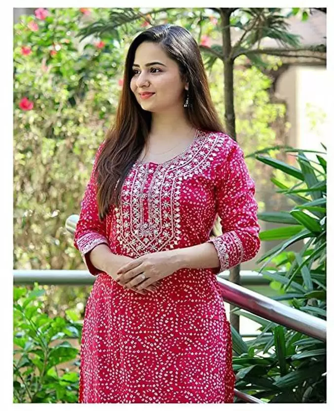 BE design_Rayon Fabulous Women pink printed Kurta Sets