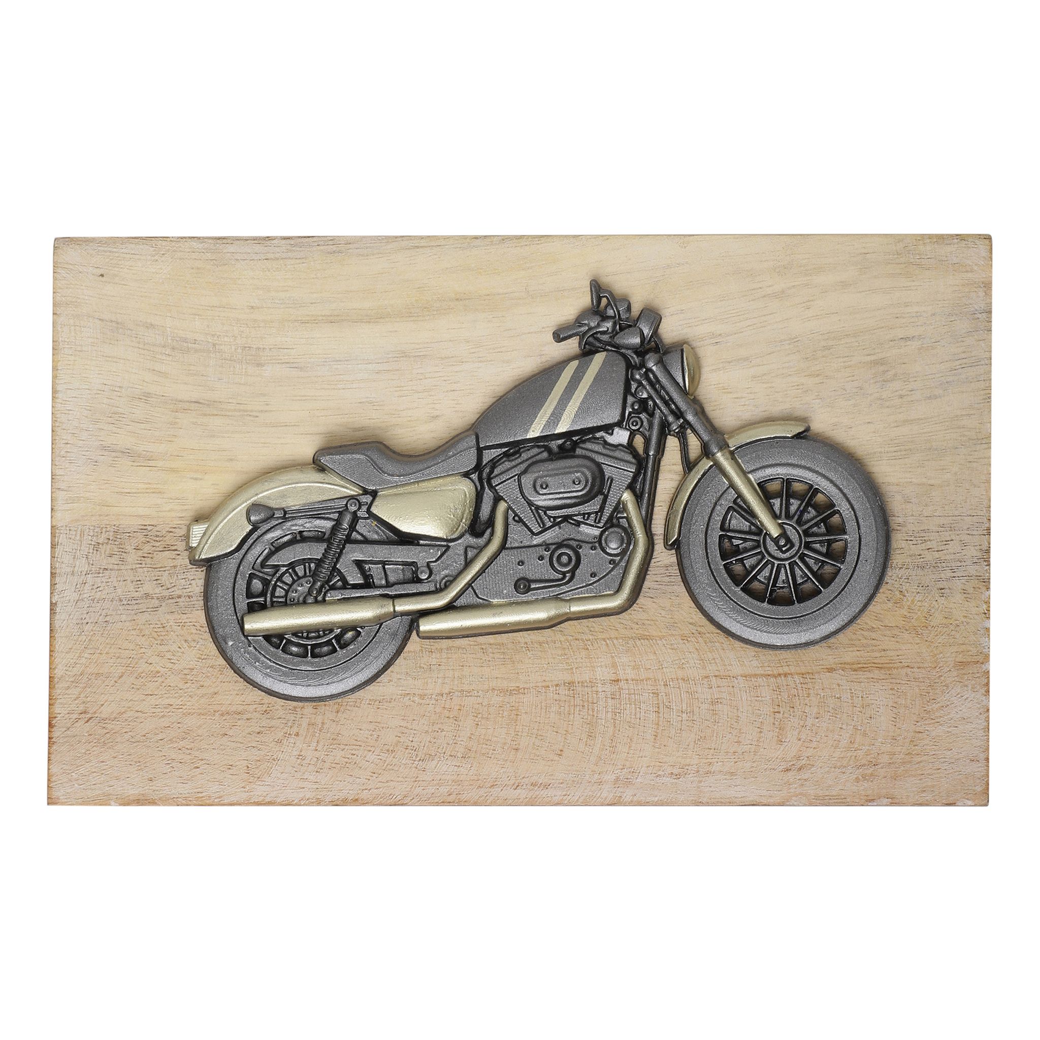 The Cocotier® Bike Wall Plates: A Perfect Fusion of Wood and Polystone Craftsmanship | Wall plates decor hanging, plates for wall decoration. (L:24X W:3 X H:15cm).