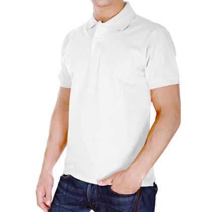 Polo T Shirts for Men Cotton Plain Collar Tshirt for Men Half Sleeve Regular Fit Solid Color Polo Neck White T Shirt For Men