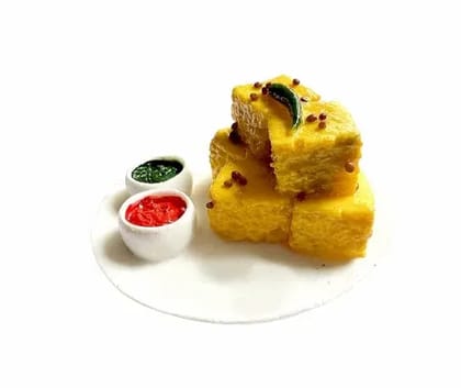 Dhokla Miniature Food Fridge Magnet