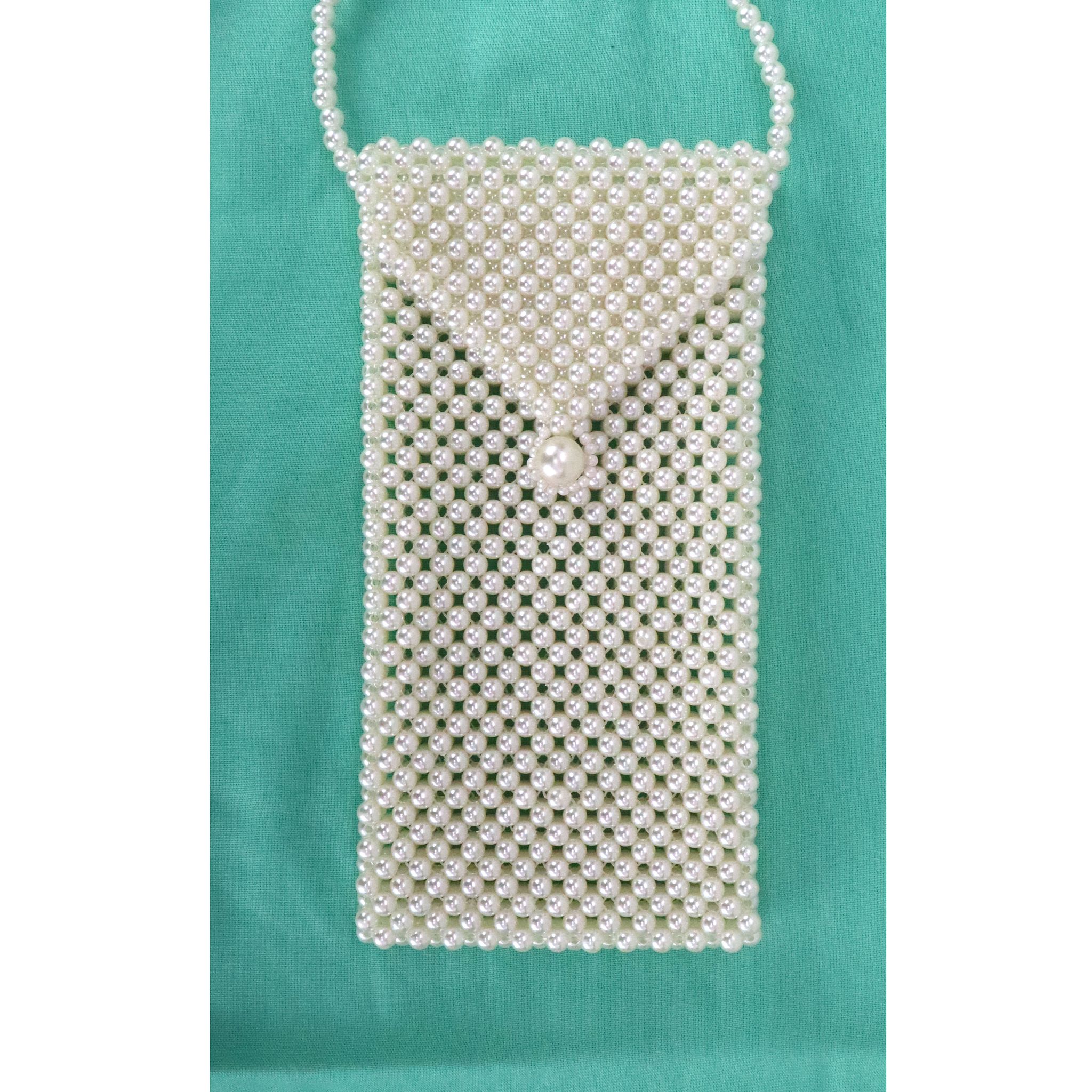 Mini Heart Decor Bucket Bag Faux Pearl Top Handle Bag Chain - Temu