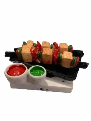 Paneer Tikka Miniature Food Fridge Magnet