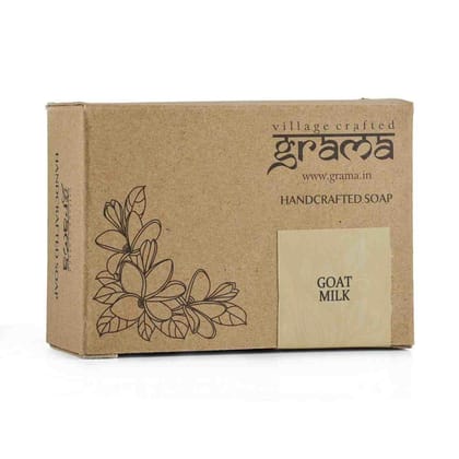 Grama Handmade Goat Milk Soap (125 GMS) for Skin Care, Pack of 2