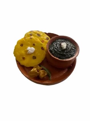 Sarso Ka Saag Makki Ki Roti Miniature Food Fridge Magnet