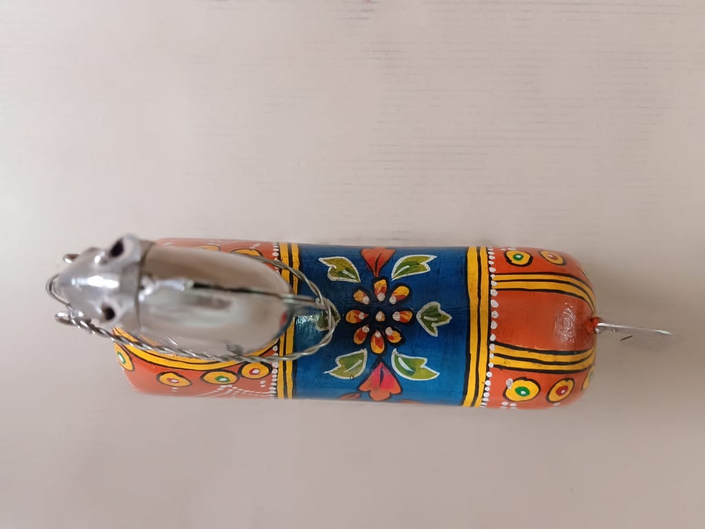 Hand Painted Wood and Metal 10 Bell Horse Showpiece- livingroom