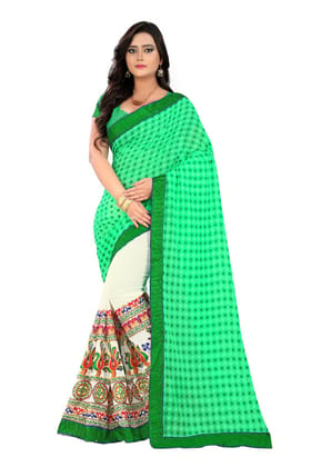 RIVA ENTERPRISE Sarees Women's Green Jequard Pallu Saree