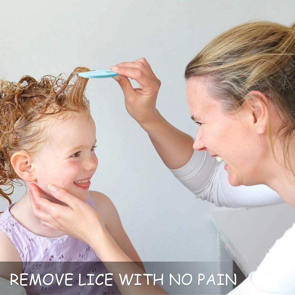 Q D Lice Nit Egg Remover Comb Removes Dendruff Dust and Louse Magnify Blue color for Men Women Kids Girl Babies and Pets