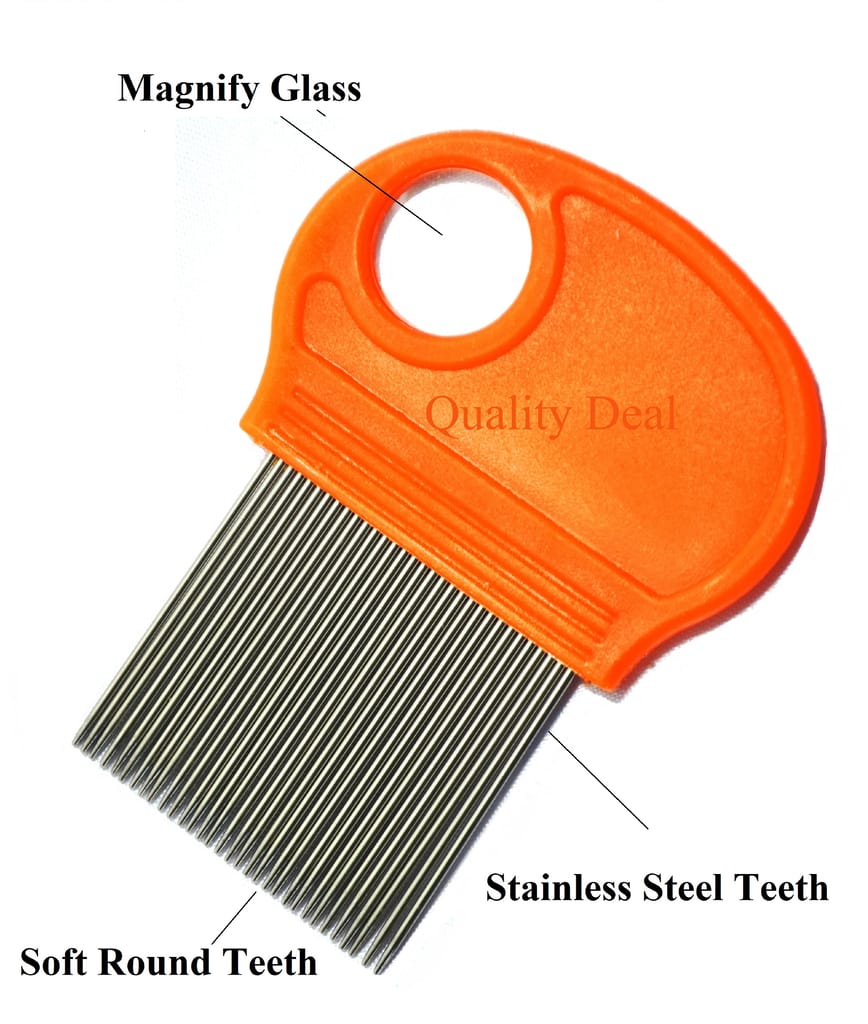 Q D Lice Nit Egg Remover Comb Removes Dendruff Dust and Louse Magnify Blue color for Men Women Kids Girl Babies and Pets