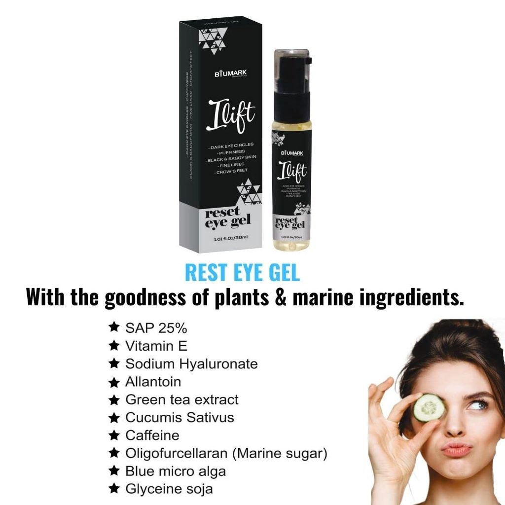 Ilift Eye Repair Gel | Eye Gel For Reducing Fine Lines And Wrinkles | Eye Gel For Sign Of Ageing | Under Eye Puffiness Removal Gel | Eye Contour Gel | Slack & Saggy skin - 30ML