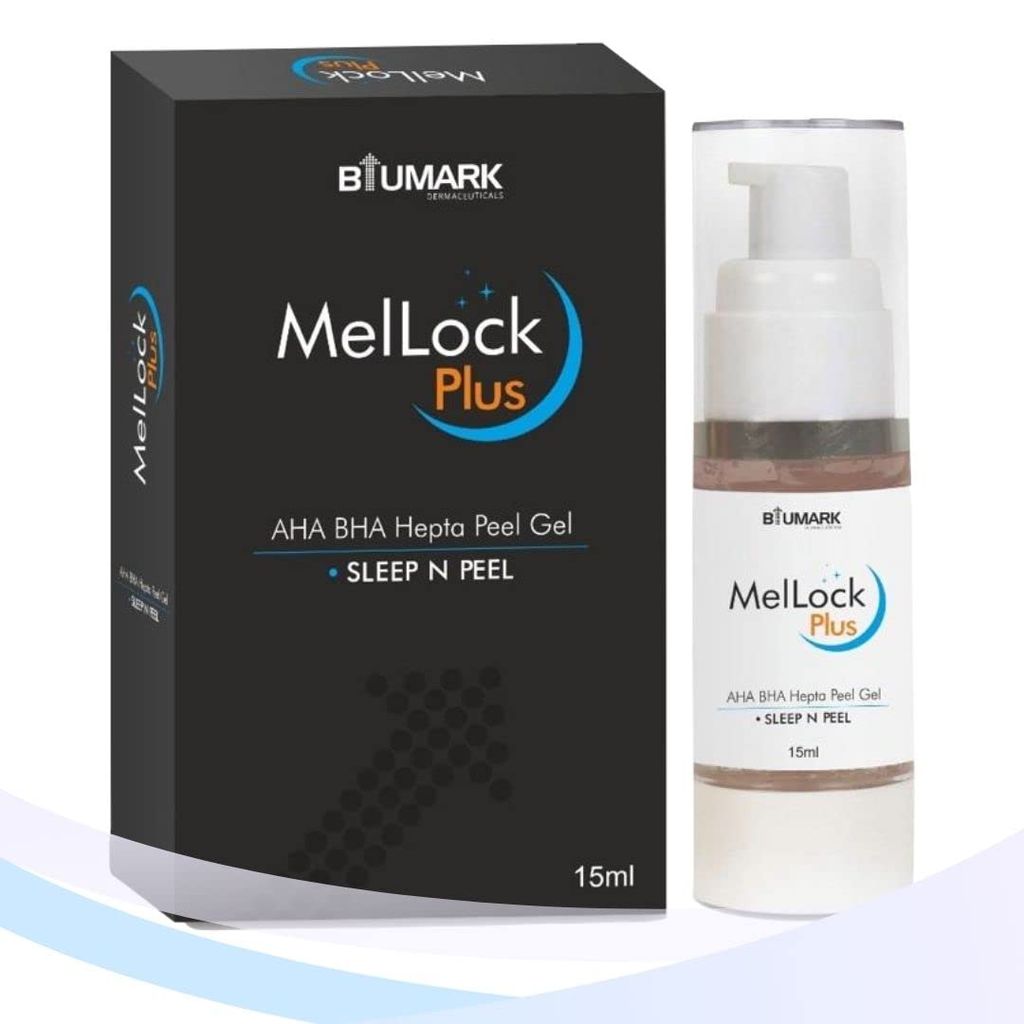 MelLock PLUS AHA +BHA + VIT C Lightening Serum | Fast Acting Vita C Face Serum | Anti Melasma Gel | Serum For Night Skin Renwal| Peeling Solution for Glowing Skin - 15 ml