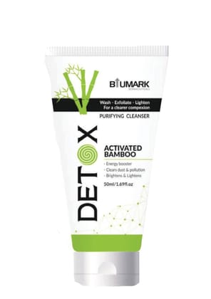 Detox Purifying Cleanser | Face Cleanser For Detoxify Skin | Deep Cleans Skin - With Activated Bamboo | Cleanser For Lightening Skin Tone - 50G