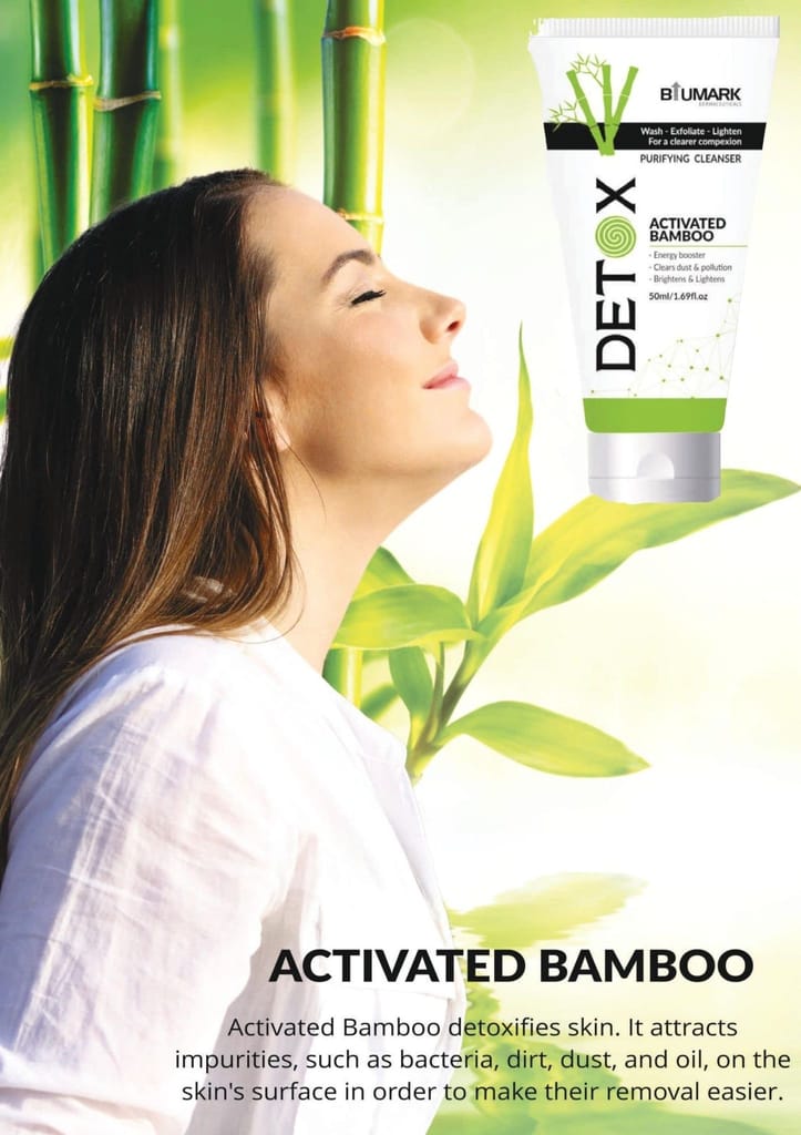 Detox Purifying Cleanser | Face Cleanser For Detoxify Skin | Deep Cleans Skin - With Activated Bamboo | Cleanser For Lightening Skin Tone - 50G