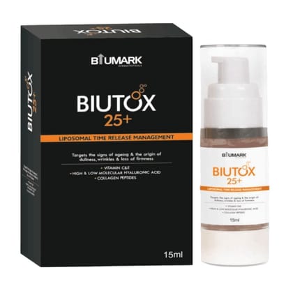 BIUTOX 25 Vitamin C Serum for Moisturising Skin, lightening & brightening effect | Serum for prevent Fine lines and Wriknkle | Serum for Reduce Sign of Ageing | Ultra Glow Serum - 15 ml