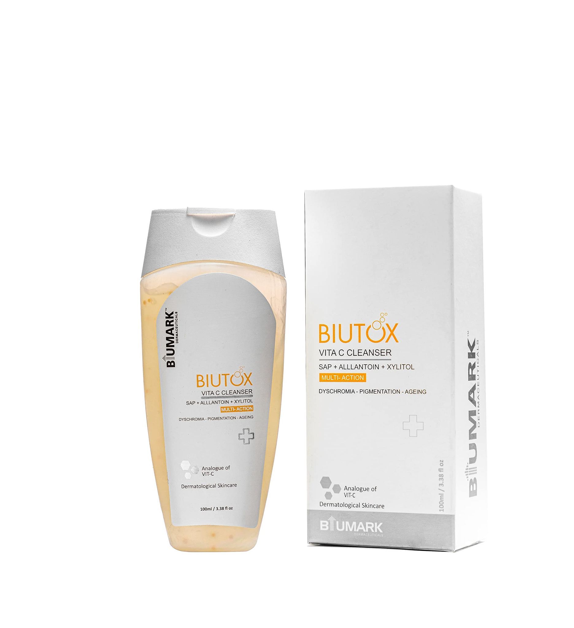 BIUMARK Biutox Vitamin C Face Cleanser for Glowing Skin | Cleanser for Everyday Use | Multitasking Face Cleanser| Suitable for All Skin Types (100 ml)