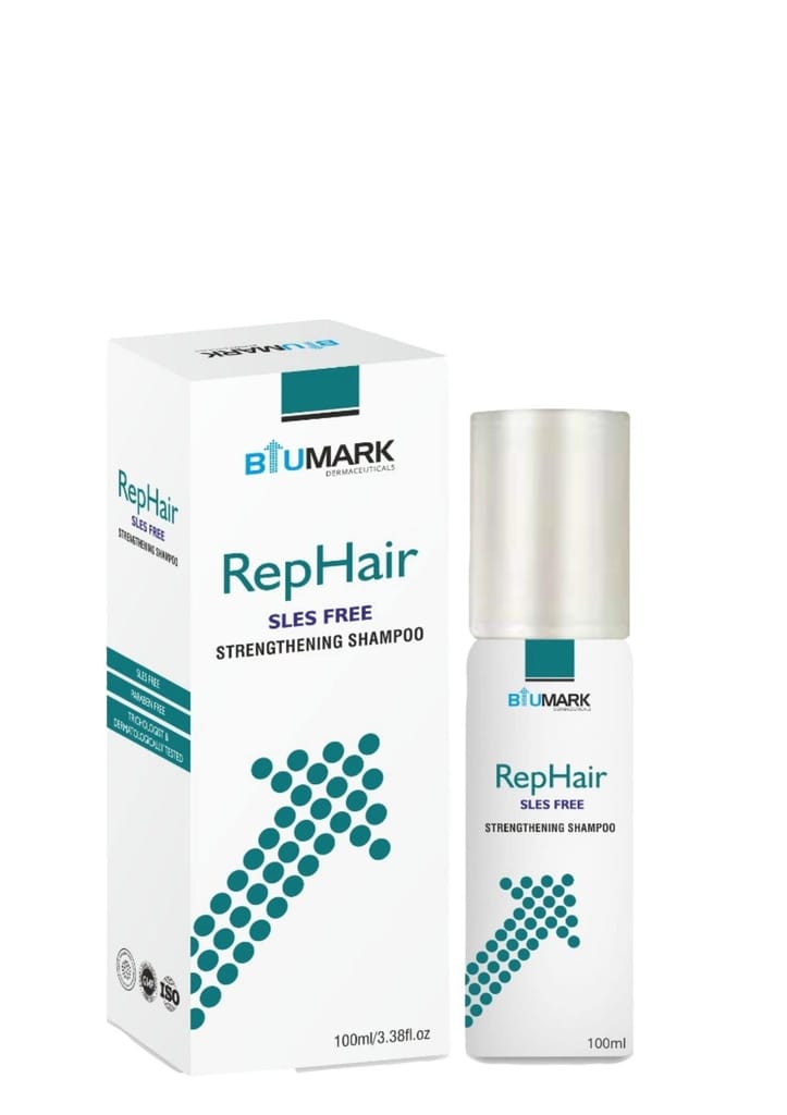 Rephair SLES Free Sterenthening Shampoo | Sulphate Free Shampoo For Scalp Protection | Shampoo With No Harsh Chemicals | Keratin Shampoo Chemical Free - 100 ml
