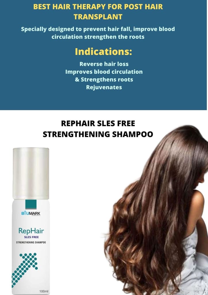 Rephair SLES Free Sterenthening Shampoo | Sulphate Free Shampoo For Scalp Protection | Shampoo With No Harsh Chemicals | Keratin Shampoo Chemical Free - 100 ml