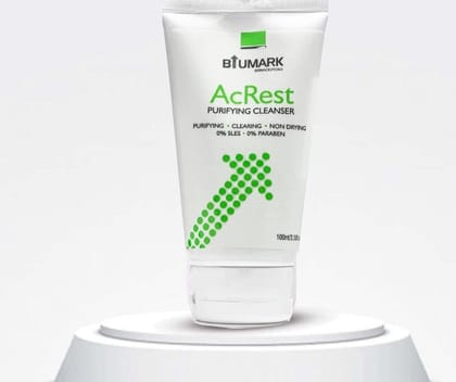 Acrest Face Cleanser for Acne | AHA & BHA | Exfoliate blackheads for Controls oil production | Non-drying cleanser | Pimples free flawless skin | Tea Tree acne clearing cleanser | Acne free flawless skin cleanser- 100ml