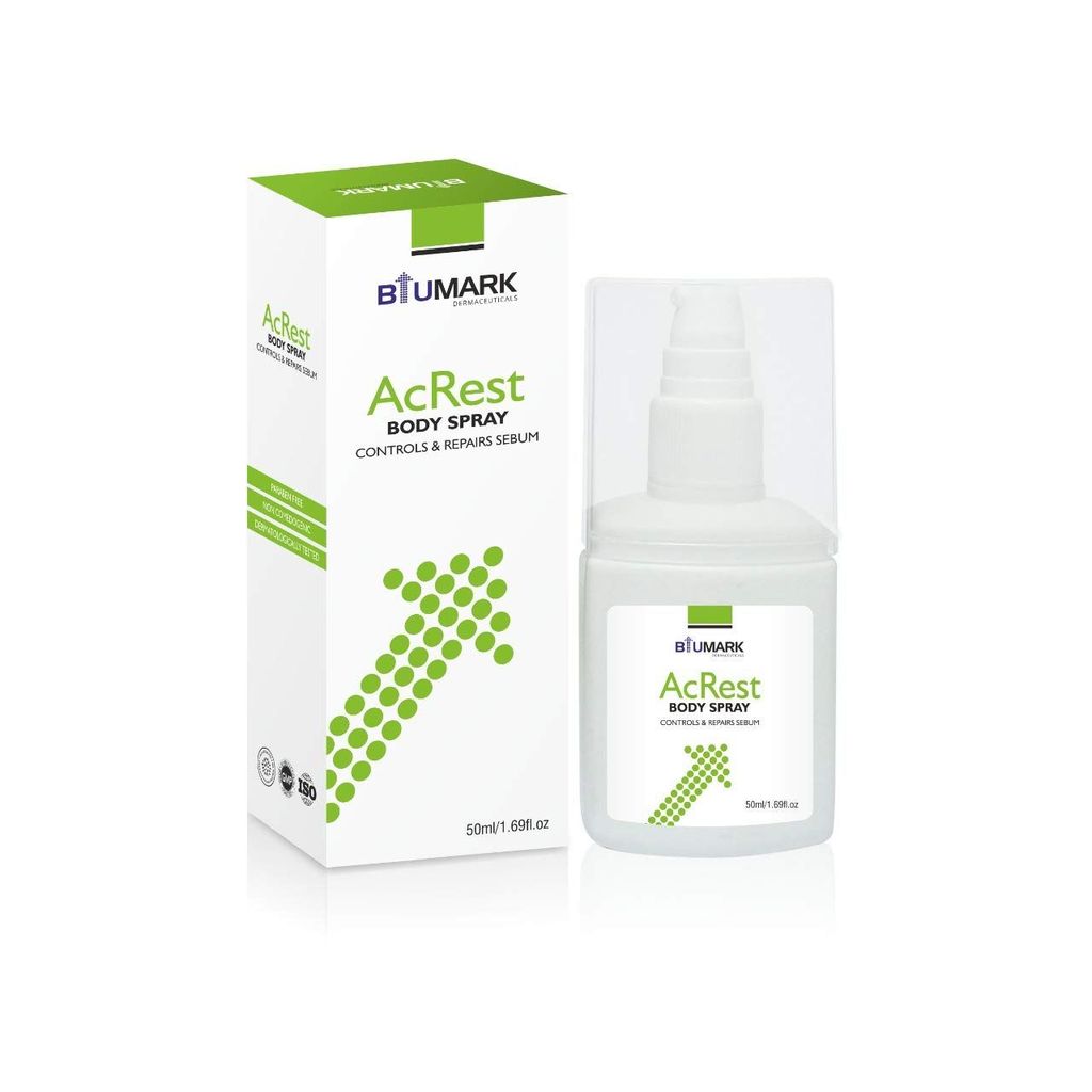 ACREST Body Acne spray | For Acne on body parts like Face, Back, Upper arms | Spray for Clear Acne Prone Skin | Acne Remove Spray | Acne Free body Spray | Spray for remove body acne - 50ml