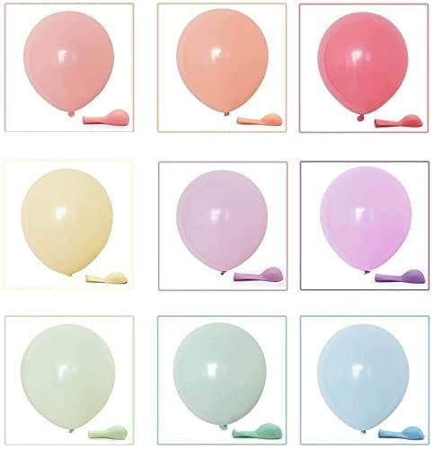 BLODLE Enterprises Pastel Rainbow Balloons, 100 Pcs Multi Color