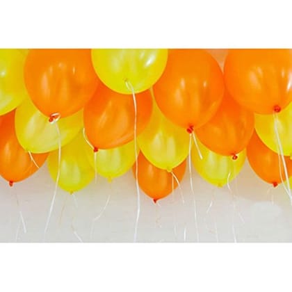 BLODLE 25 Pcs Yellow Orange Metallic Balloons, Theme Party, Birthday Party, Party Decoration, Celebration - (Pack Of 25 Pcs)
