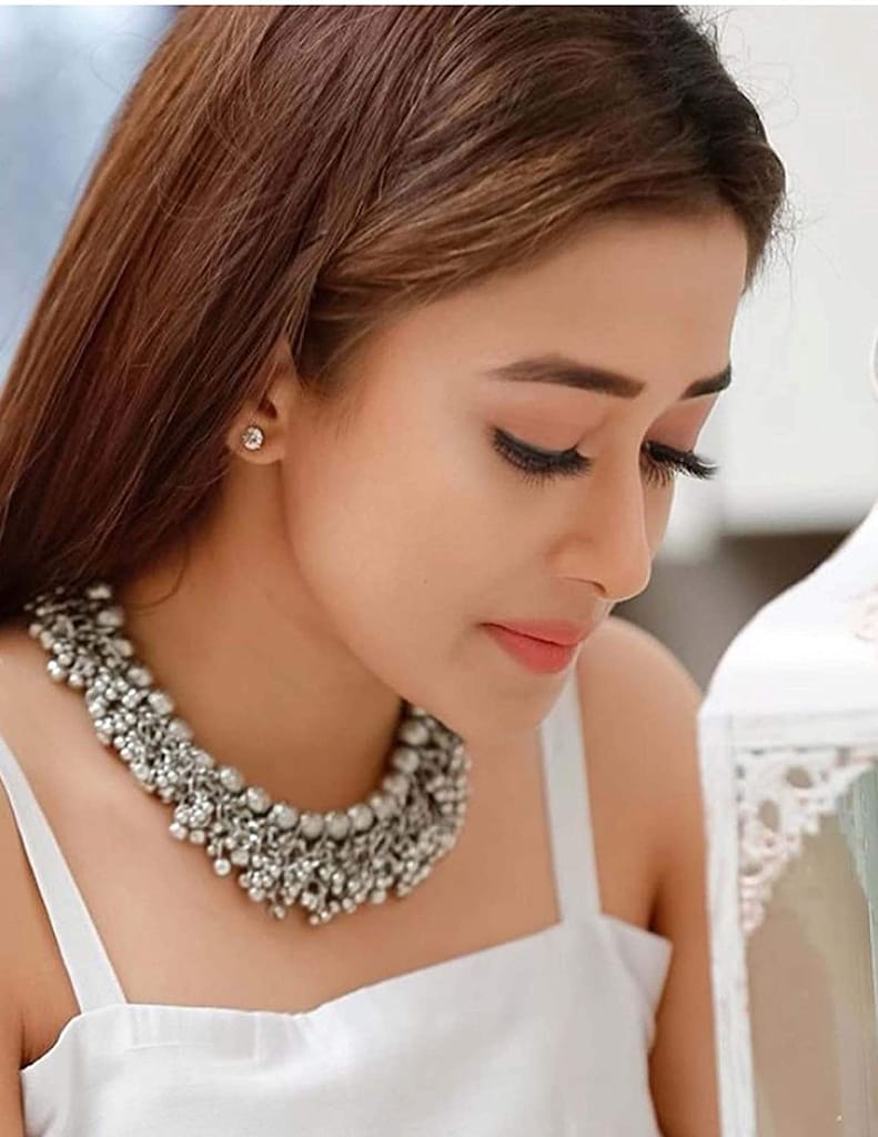 ARADHYA Silver Oxidised Ghungroo Beads Choker Necklace Jewellery for Women