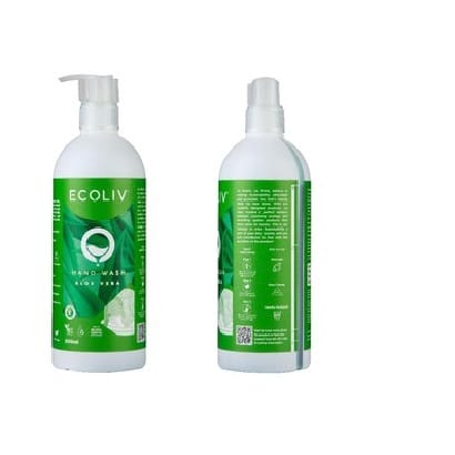 Ecoliv Aloe Vera Handwash| Pack of 2| Vitamin E Enriched| pH 5.5| Fights 99.99% germs